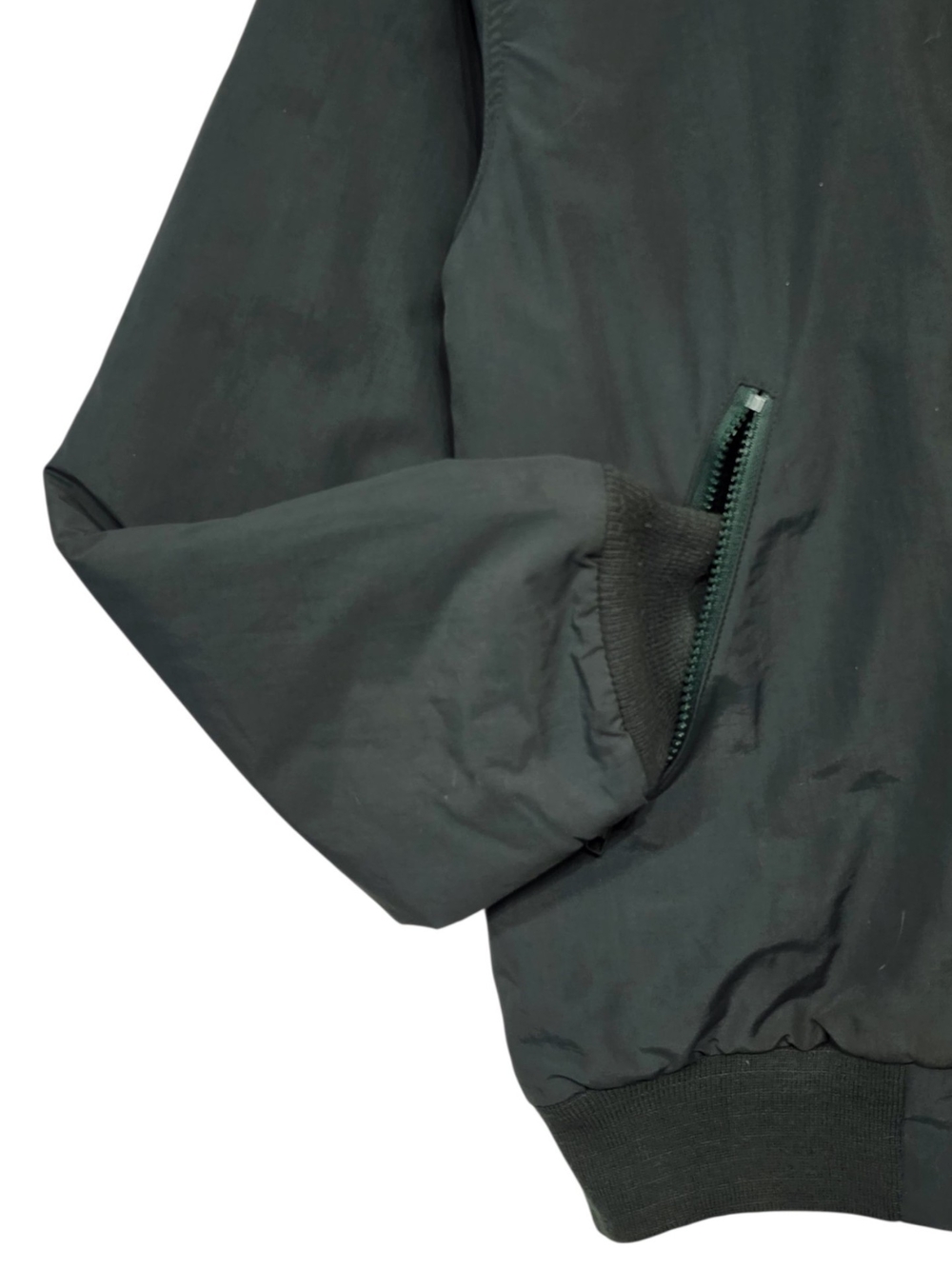 L.L.Bean Vintage 90s Warm-Up Jacket Men’s S Fleece Lined Green Bomber - Picture 16 of 16
